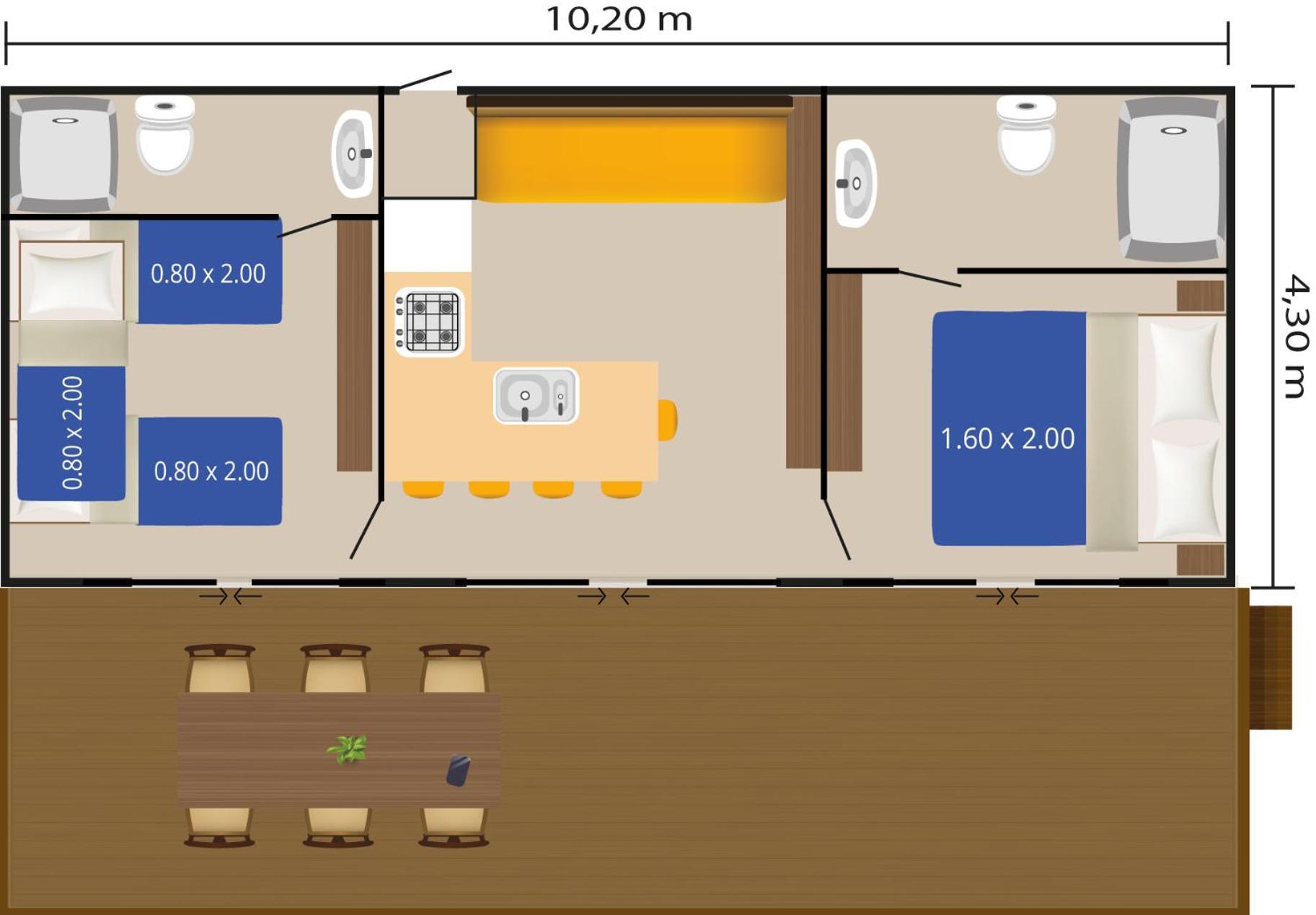 Easyatent Mobile Home Bijela Uvala Mugeba Rum bild